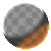 Light-based Mask with an orange point light Min 0.5 / Max 1.0