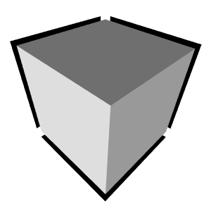 Hard edges break the outline effect